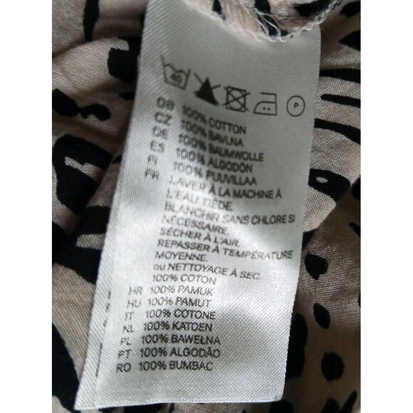 H&M Animal Print Button-Up Tunic – Tan & Black – Women’s Size 4 - Picture 9 of 10